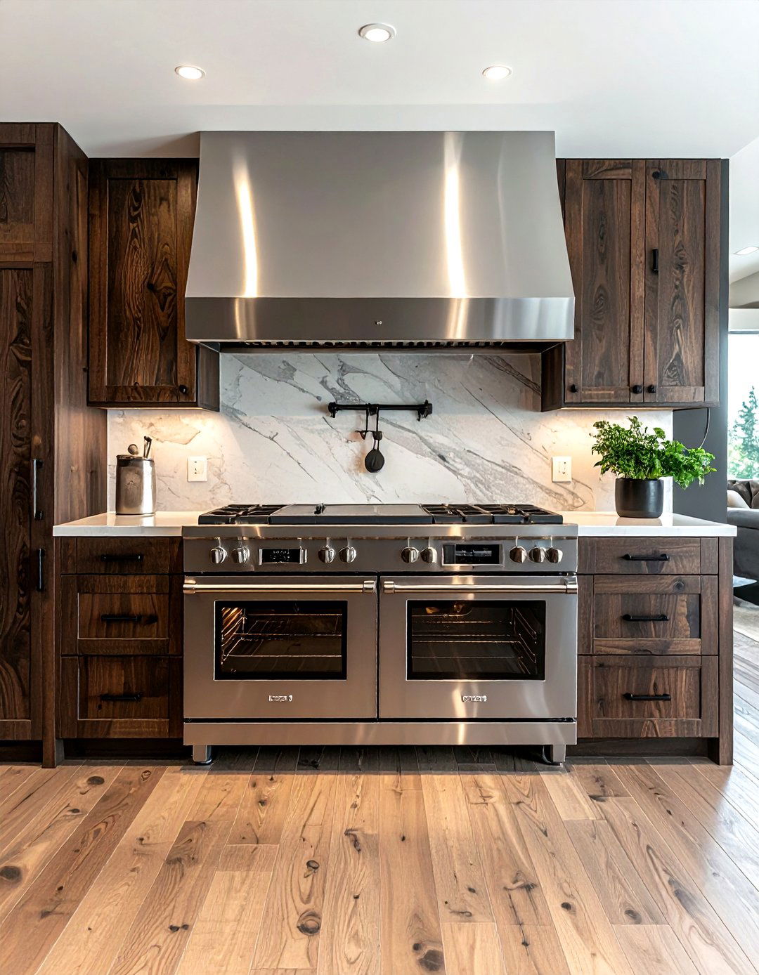 Double wall oven - 30 rustic farmhouse kitchen ideas