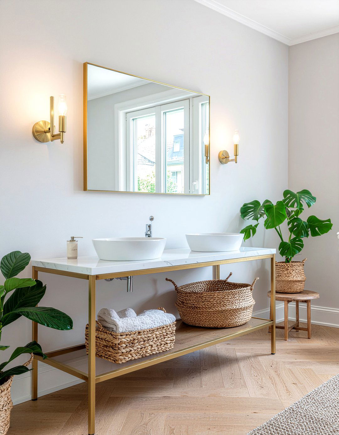 Double washstand - 30 French bathroom ideas