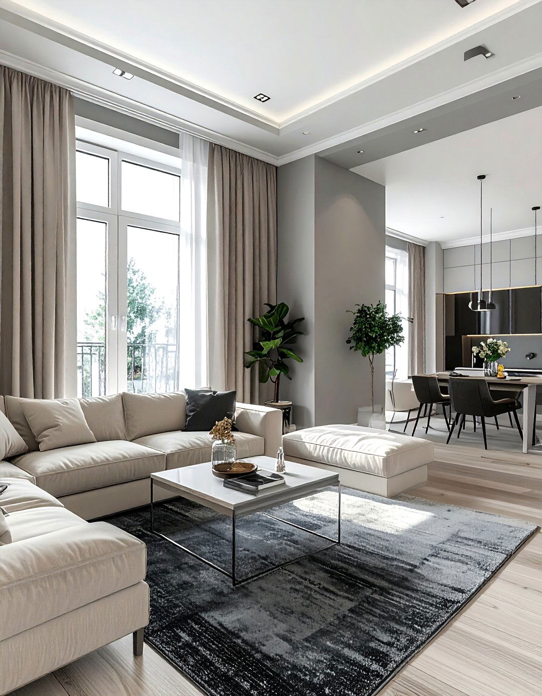 Dove Gray Open Plan - 30 neutral color scheme ideas