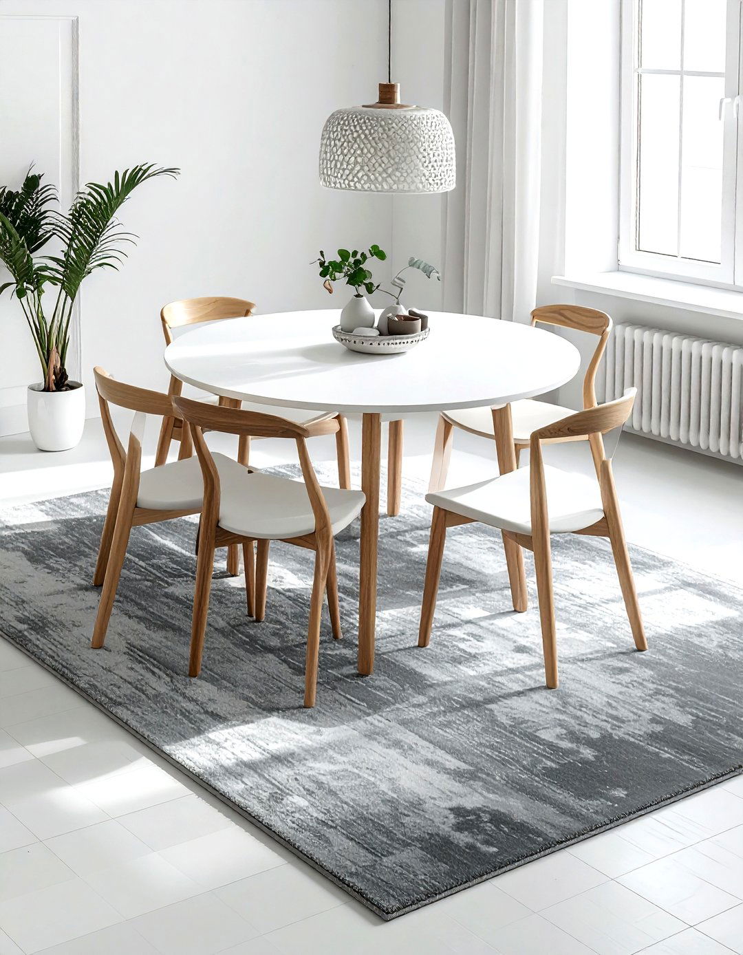 Dove Grey Area Rug - 30 grey dining room accessories ideas