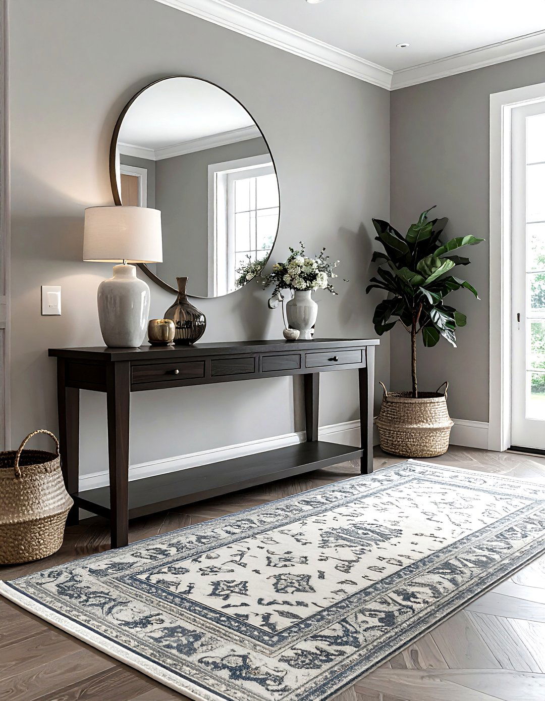 Dove gray entryway - 30 gray decor ideas
