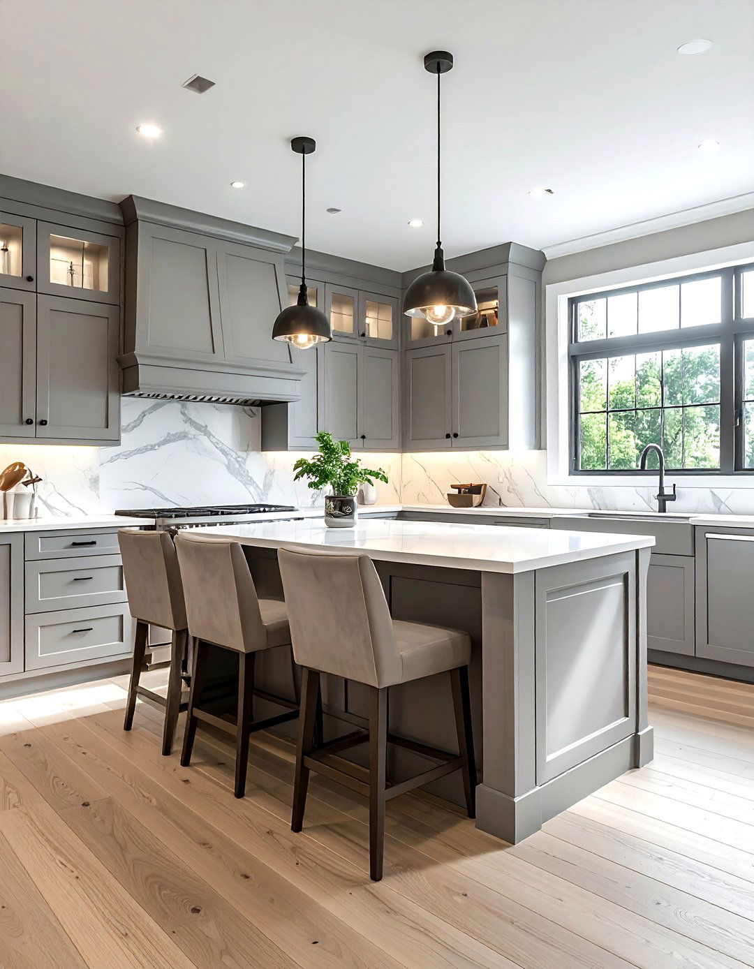 Dove gray kitchen cabinets - 30 cool gray kitchen ideas