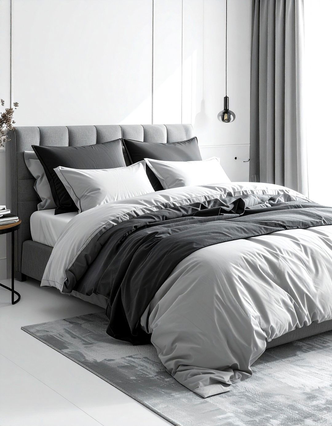 Dove grey bed sheets - 30 grey bedroom accessories ideas