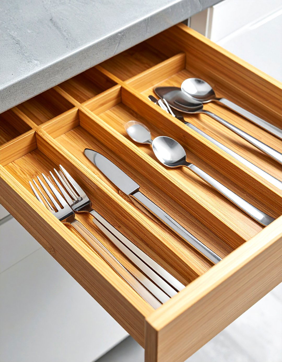 Drawer Divider Tray - 30 small kitchen organization ideas