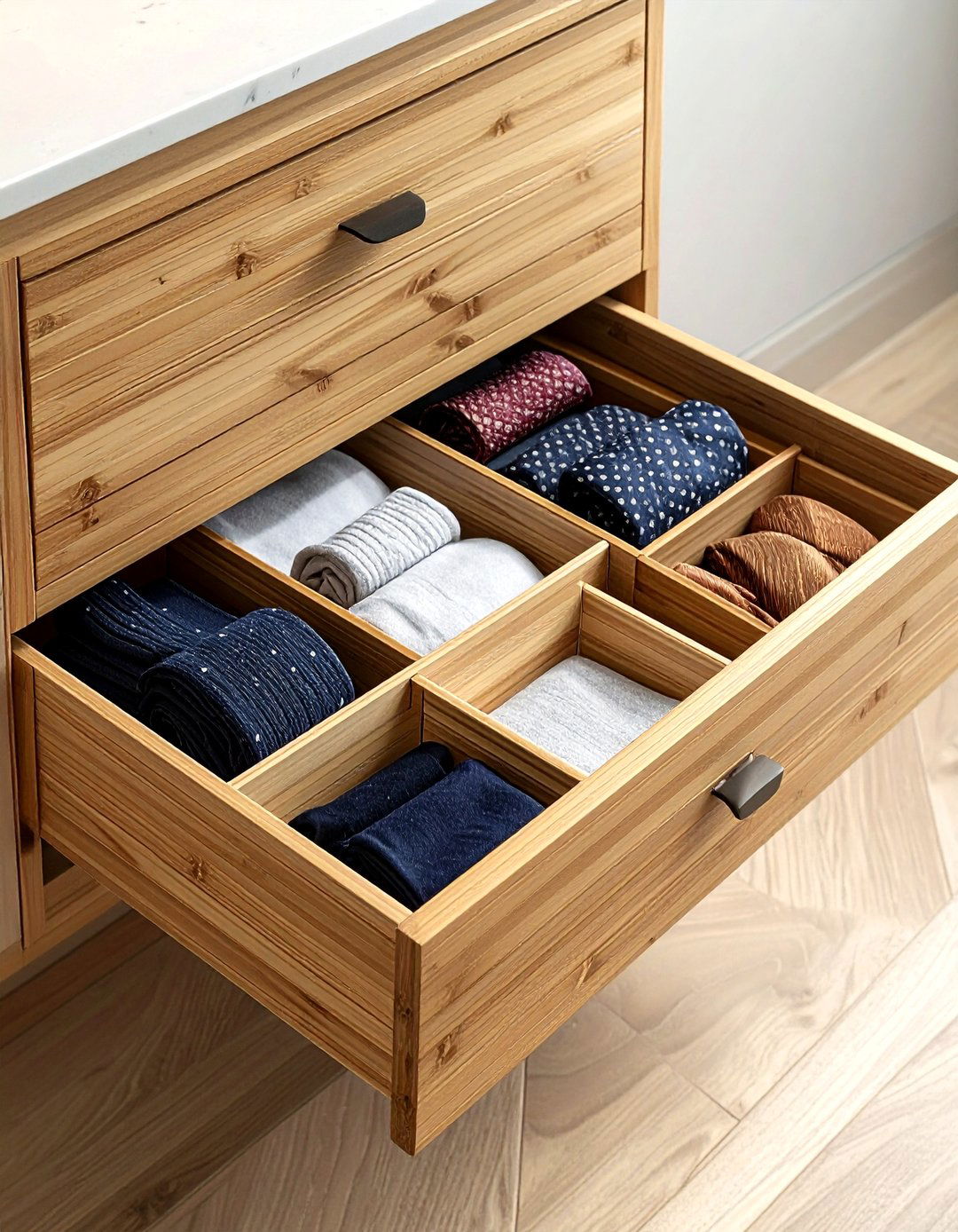 Drawer divider set - 30 bedroom storage hacks
