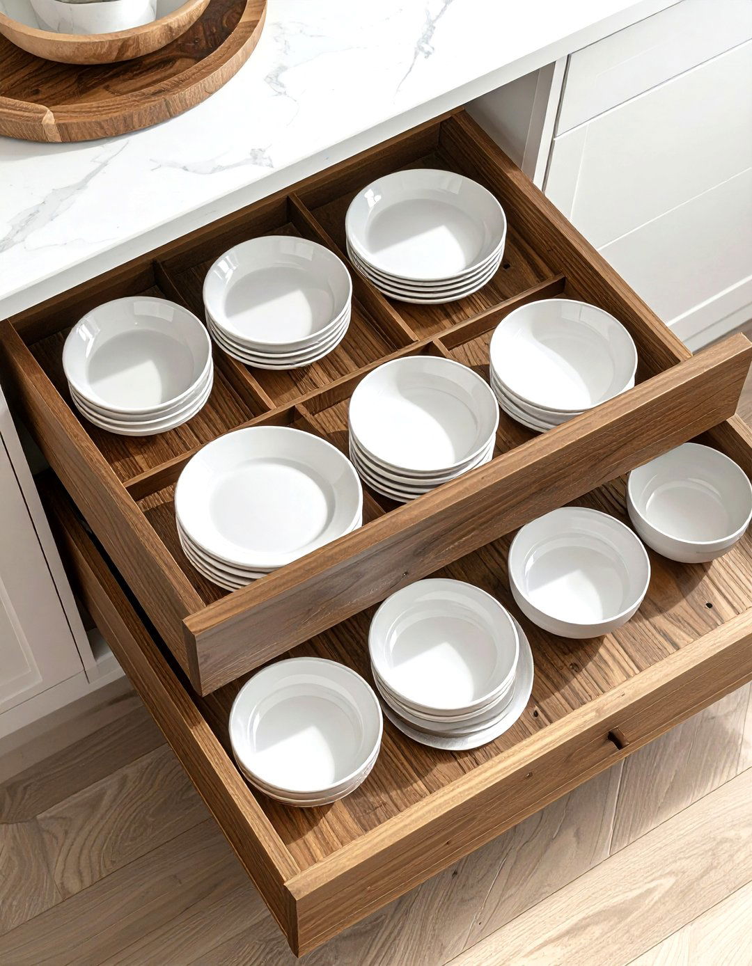 Drawer peg system - 30 kitchen storage hacks