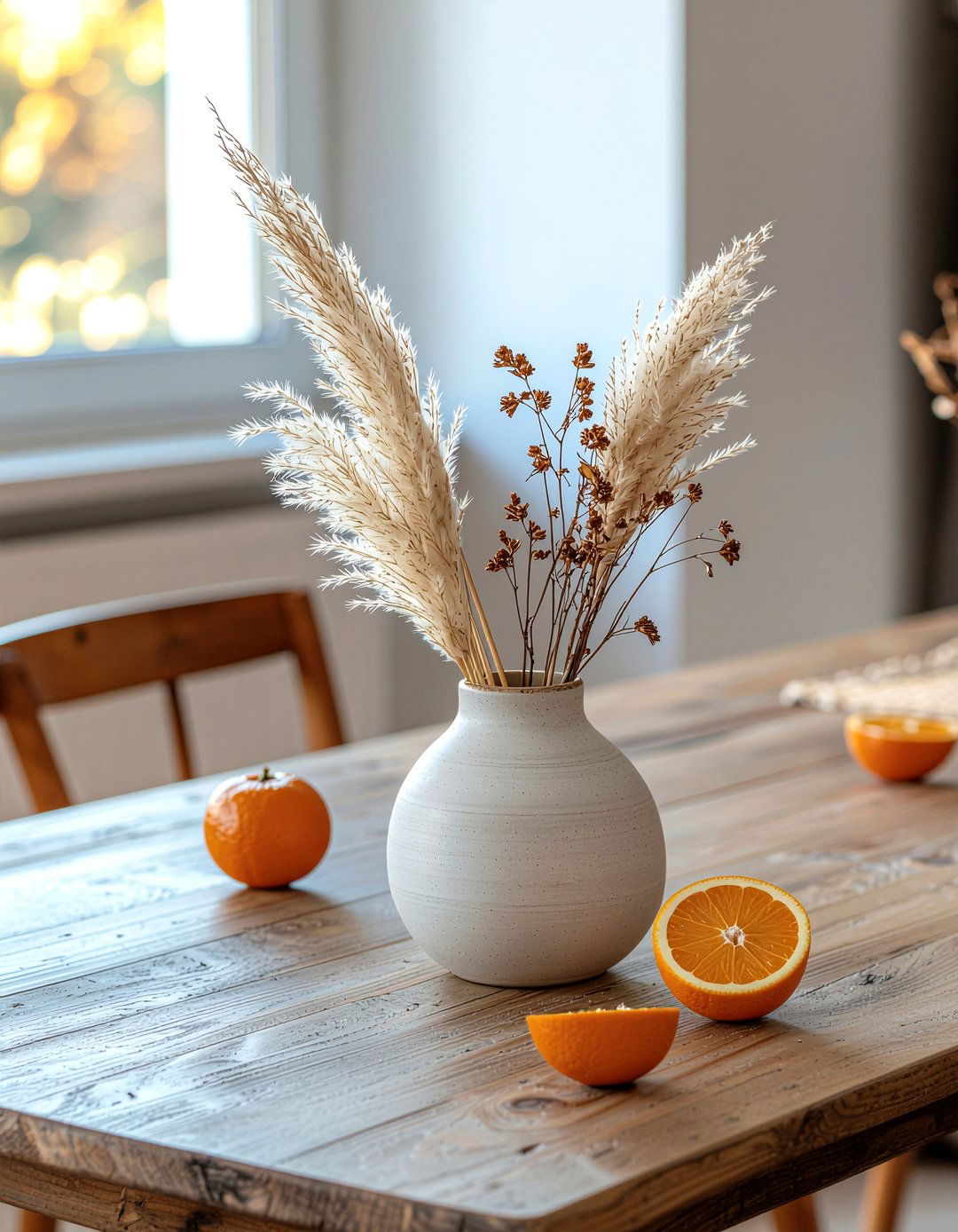 Dried Floral Arrangements - 30 festive dining room ideas