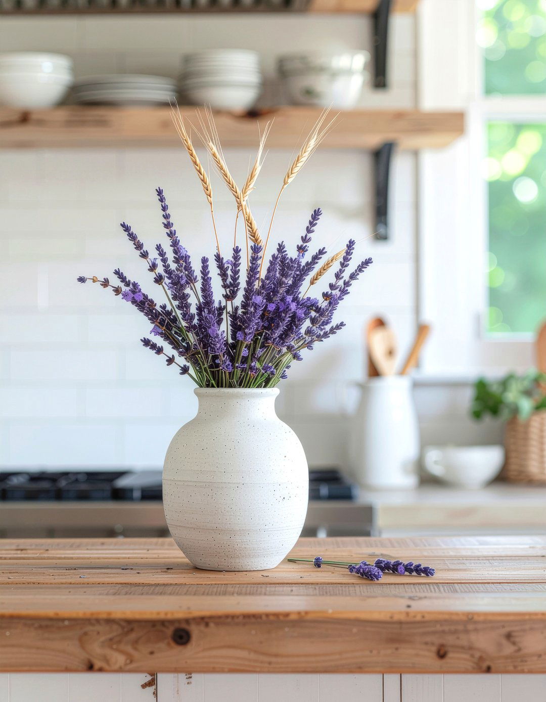 Dried Florals - 30 kitchen countertop decor ideas