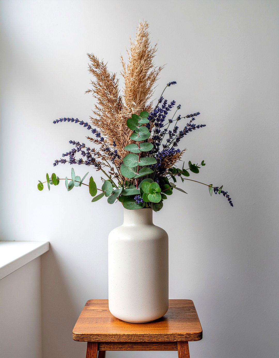 Dried Flower Arrangement - 30 light academia living room ideas