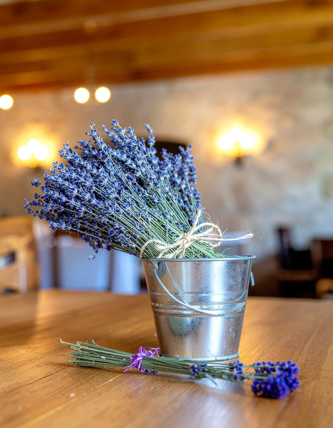 Dried Lavender Bundles - 30 dining room faux flower ideas