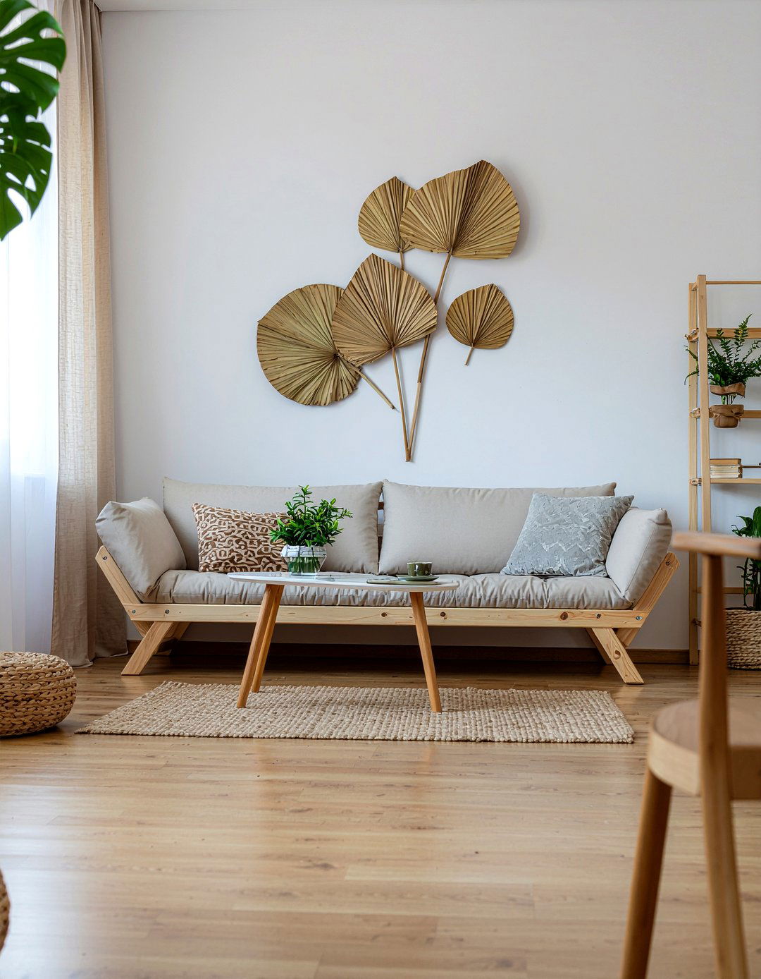 Dried Palm Leaves Wall Art - 30 living room dried flowers