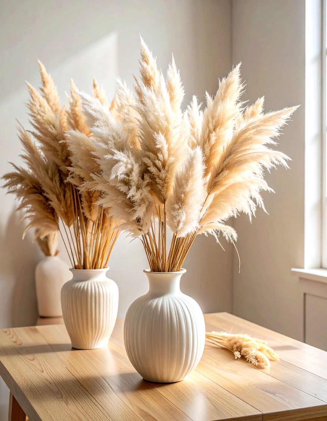 Dried Pampas Grass Arrangement - 30 elaborate centerpiece dining ideas