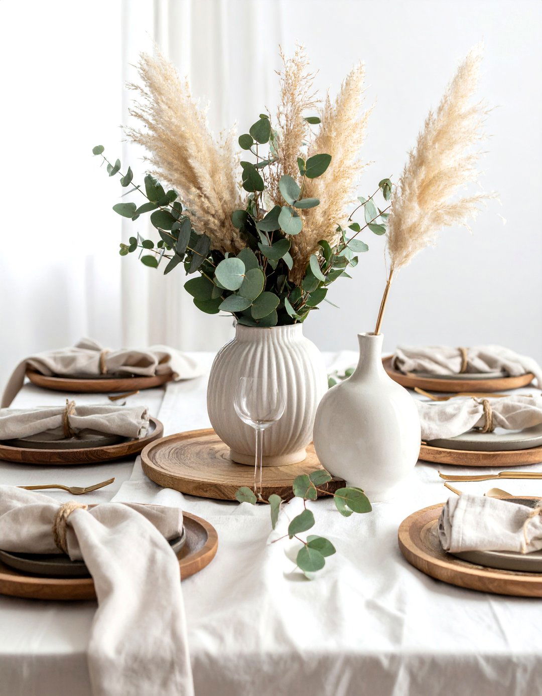 Dried flower Seder centerpiece - 30 Passover dining room ideas