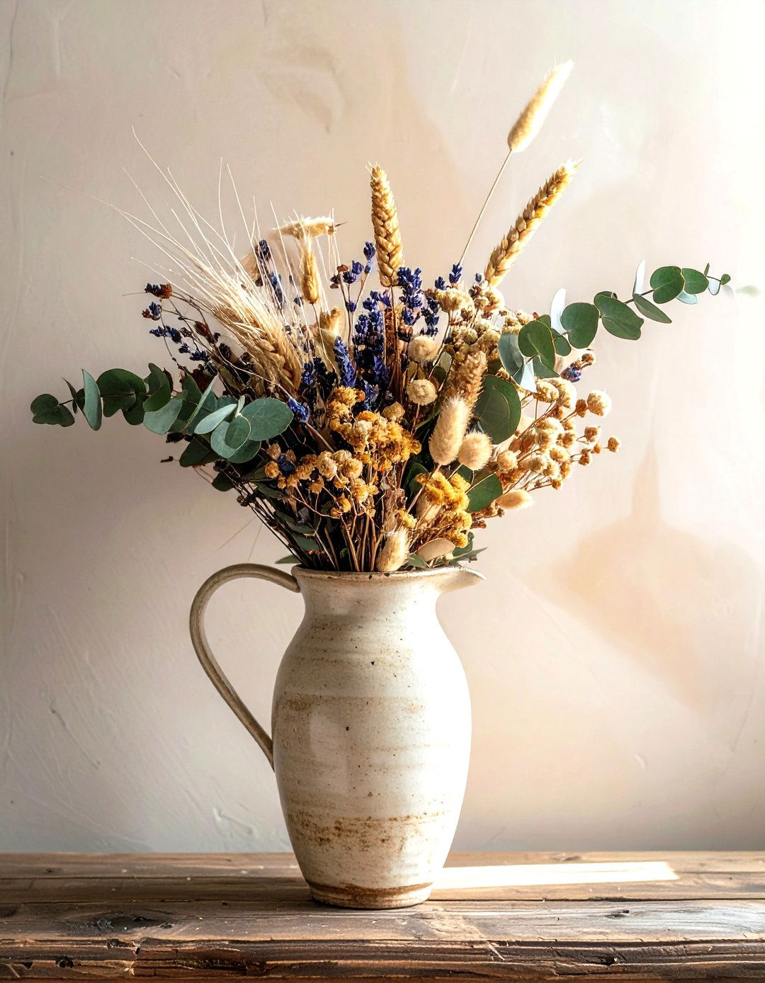 Dried flower arrangement - 30 cottage home decor ideas