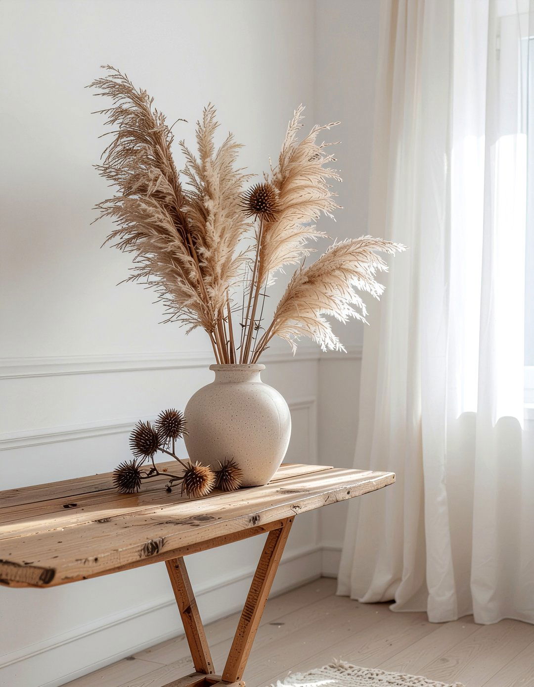 Dried flower arrangement - 30 dining room refresh ideas