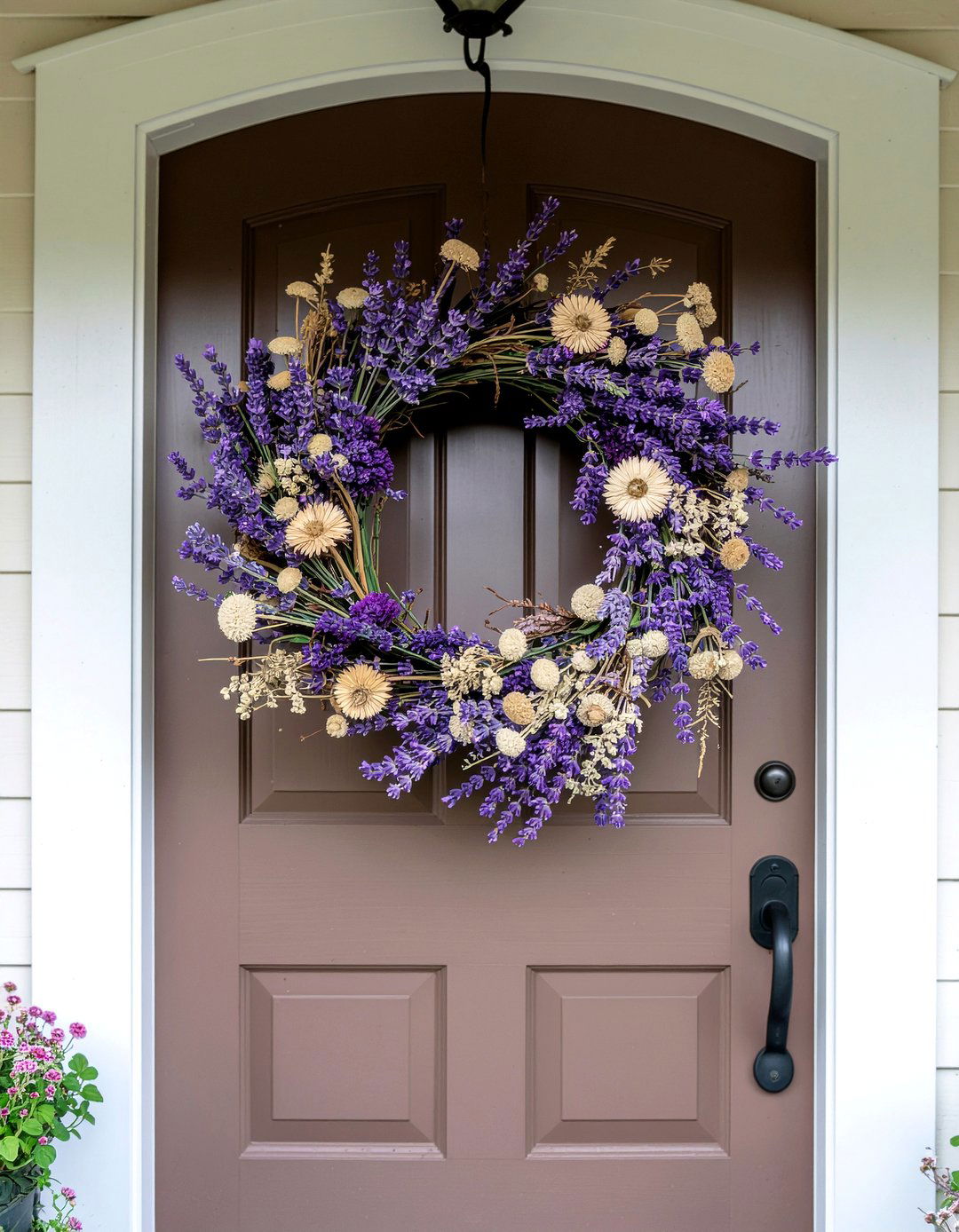 Dried flower wreath - 30 floral pattern decor ideas