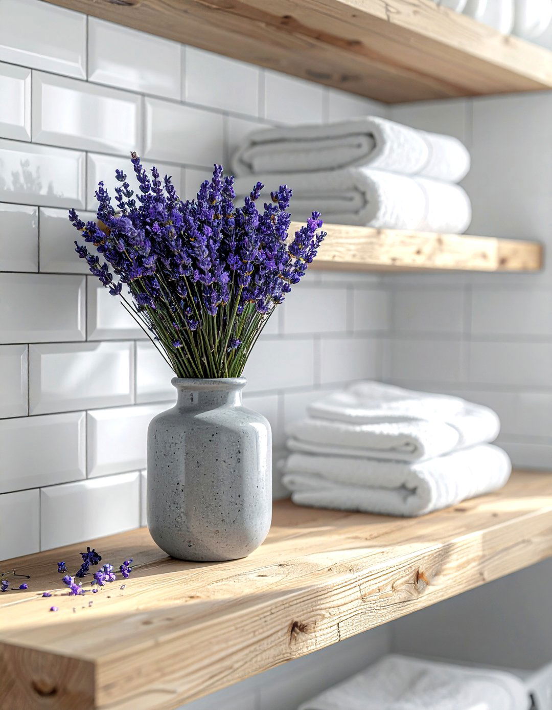 Dried lavender bunch small vase - 30 vase arrangement ideas