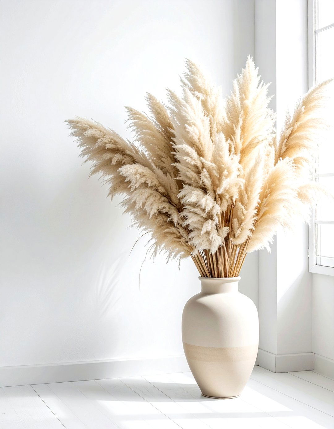 Dried pampas grass - 30 natural home decor ideas