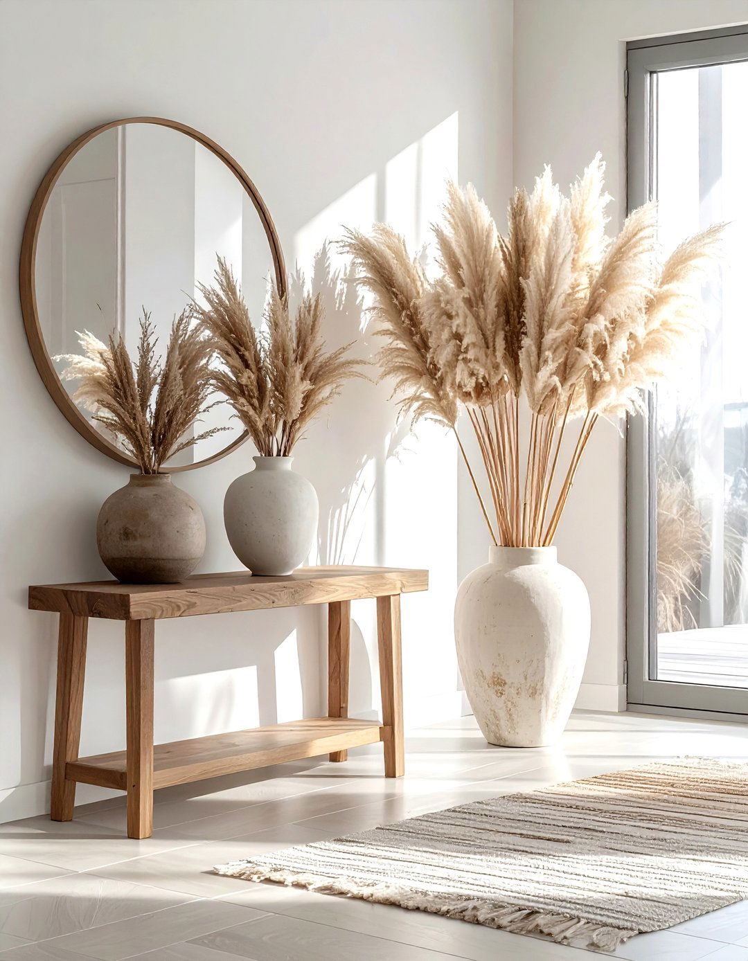 Dried pampas grass - 30 desert modern decor ideas