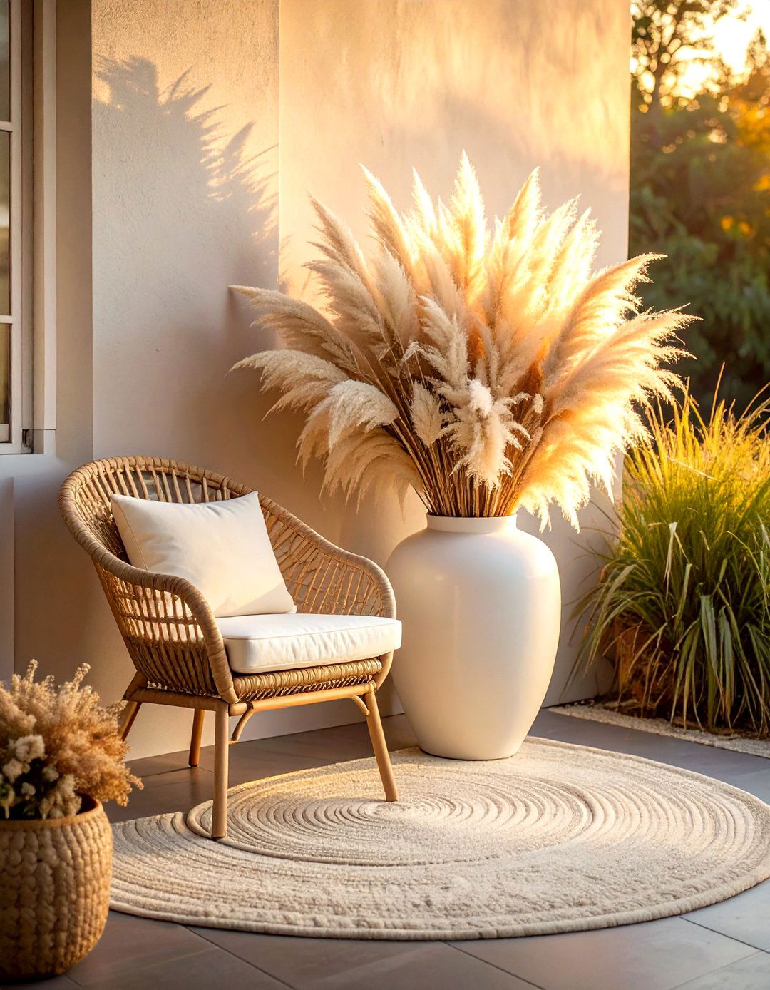 Dried pampas grass floor vase - 30 vase arrangement ideas