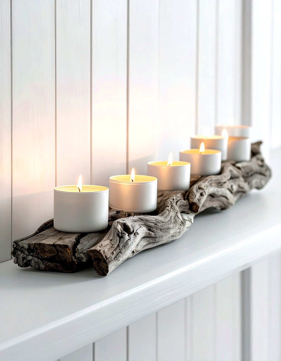 Driftwood Candle Holder - 30 living room candle holders