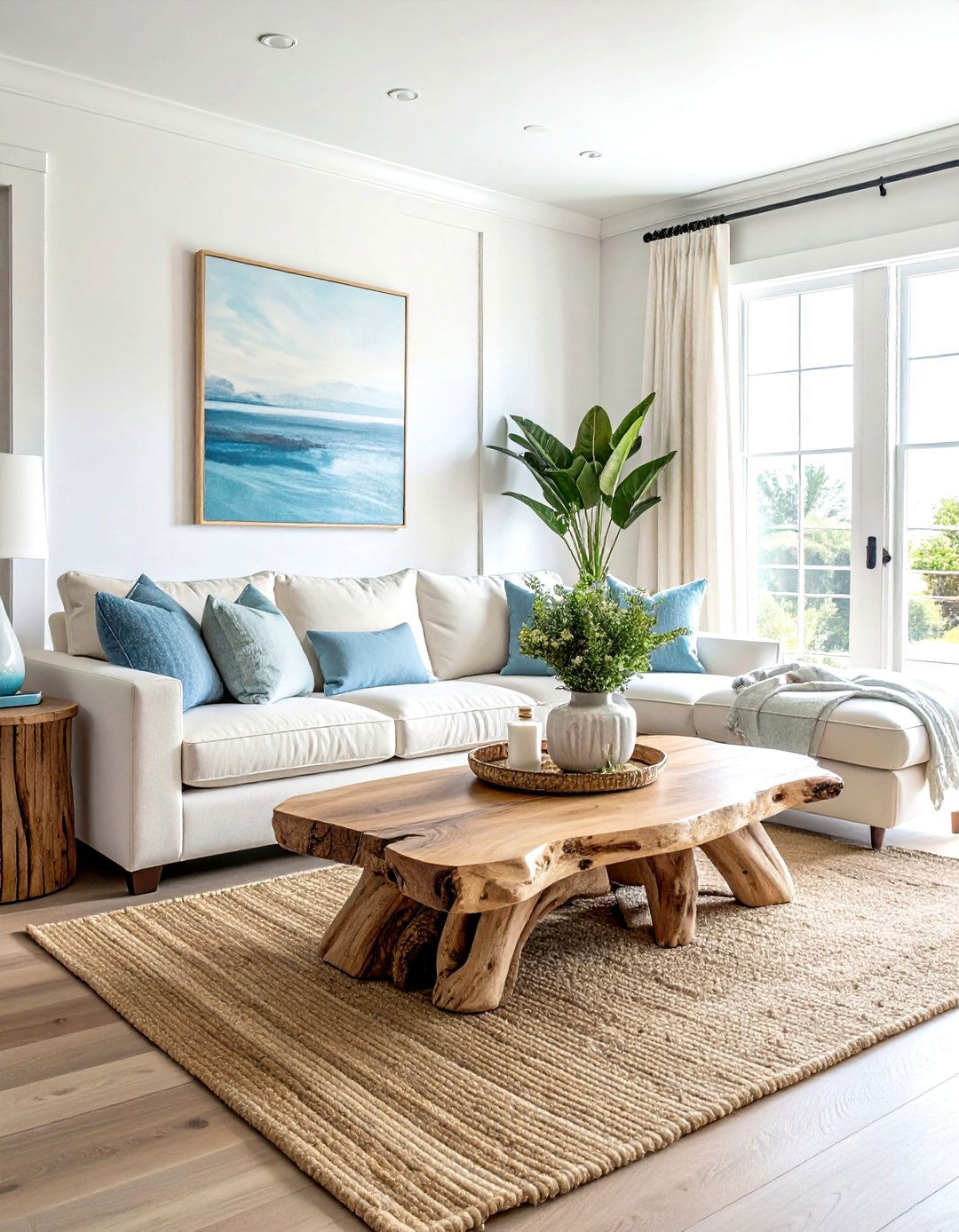 Driftwood Coffee Table - 30 nautical decor ideas