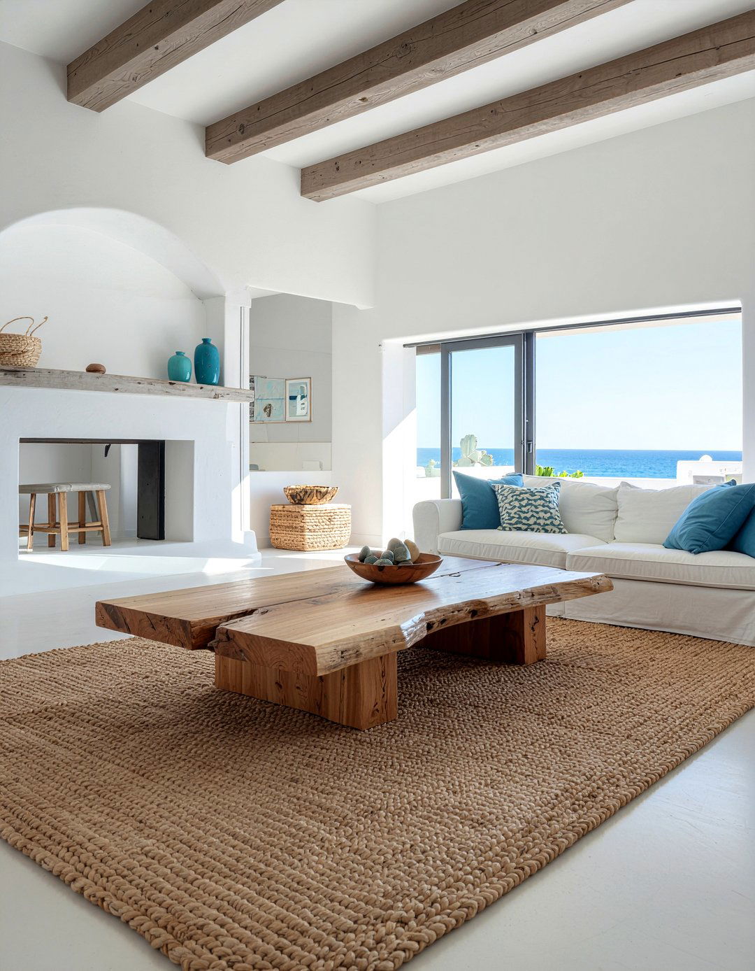 Driftwood Coffee Table - 30 living room Mediterranean furniture ideas