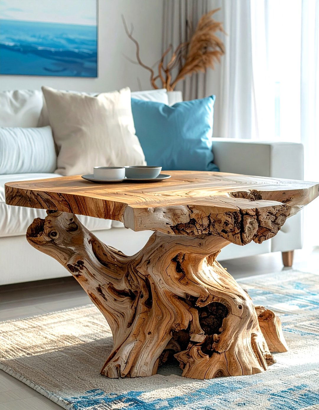 Driftwood Coffee Table - 30 living room wood coffee tables