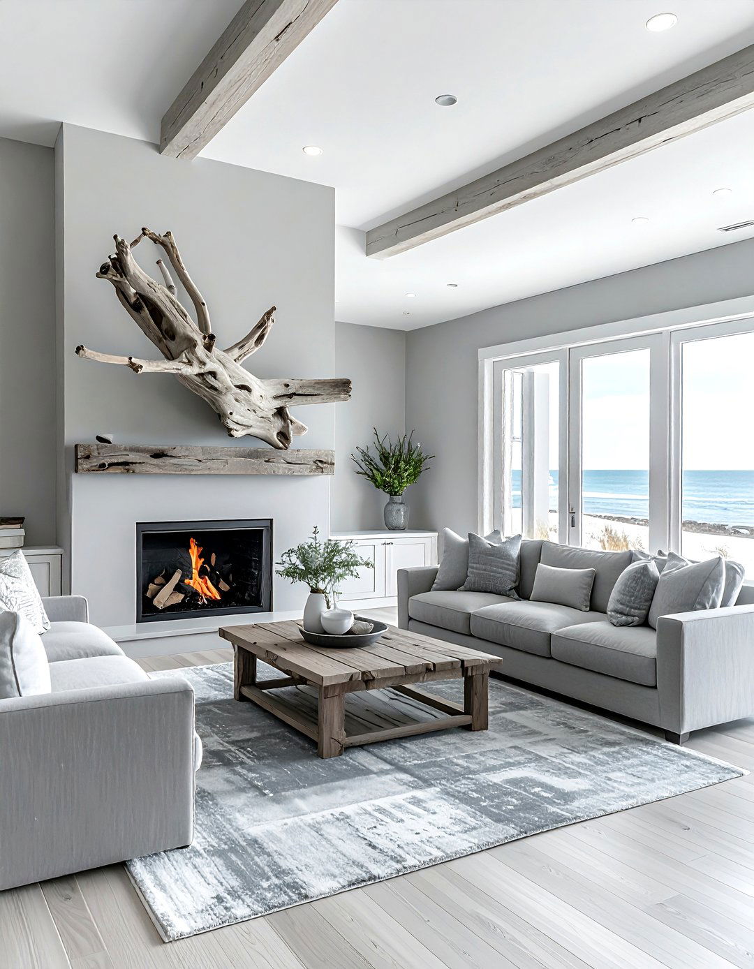 Driftwood Decor Gray Living Room - 30 coastal gray living room ideas
