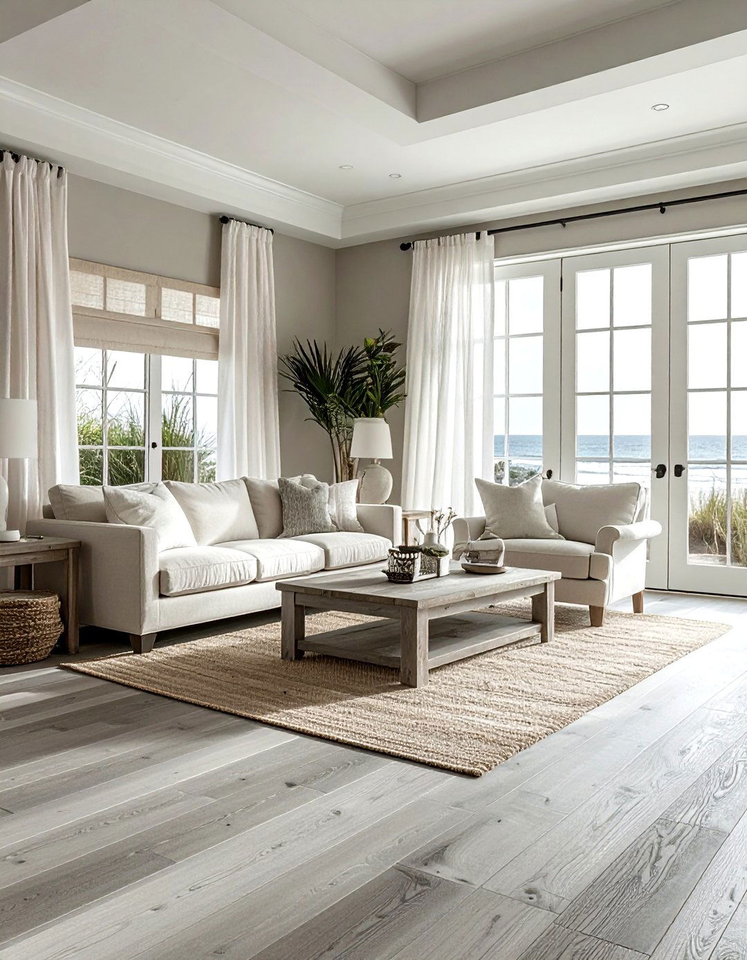 Driftwood Gray Coastal Room - 30 neutral color scheme ideas