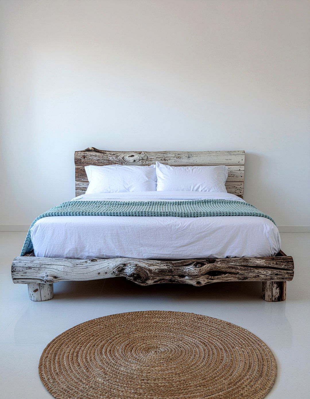 Driftwood Platform Bed - 30 surfing bedroom ideas