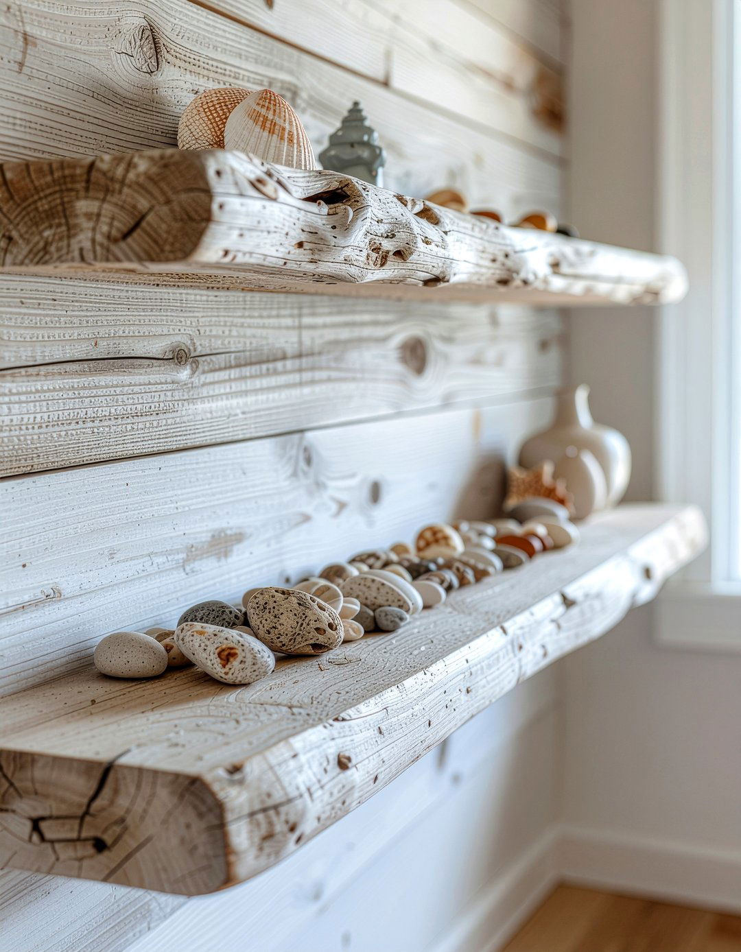 Driftwood Shelf Display - 30 bedroom travel souvenir ideas