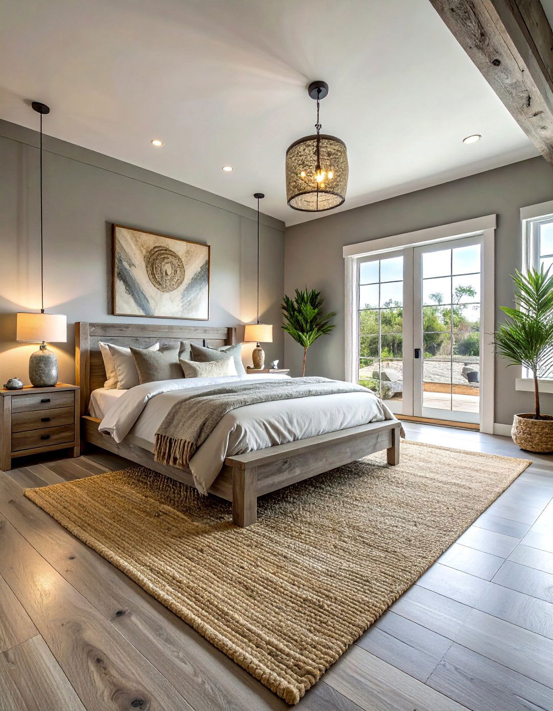 Driftwood and Stone Neutral Coastal - 30 coastal grey bedroom ideas
