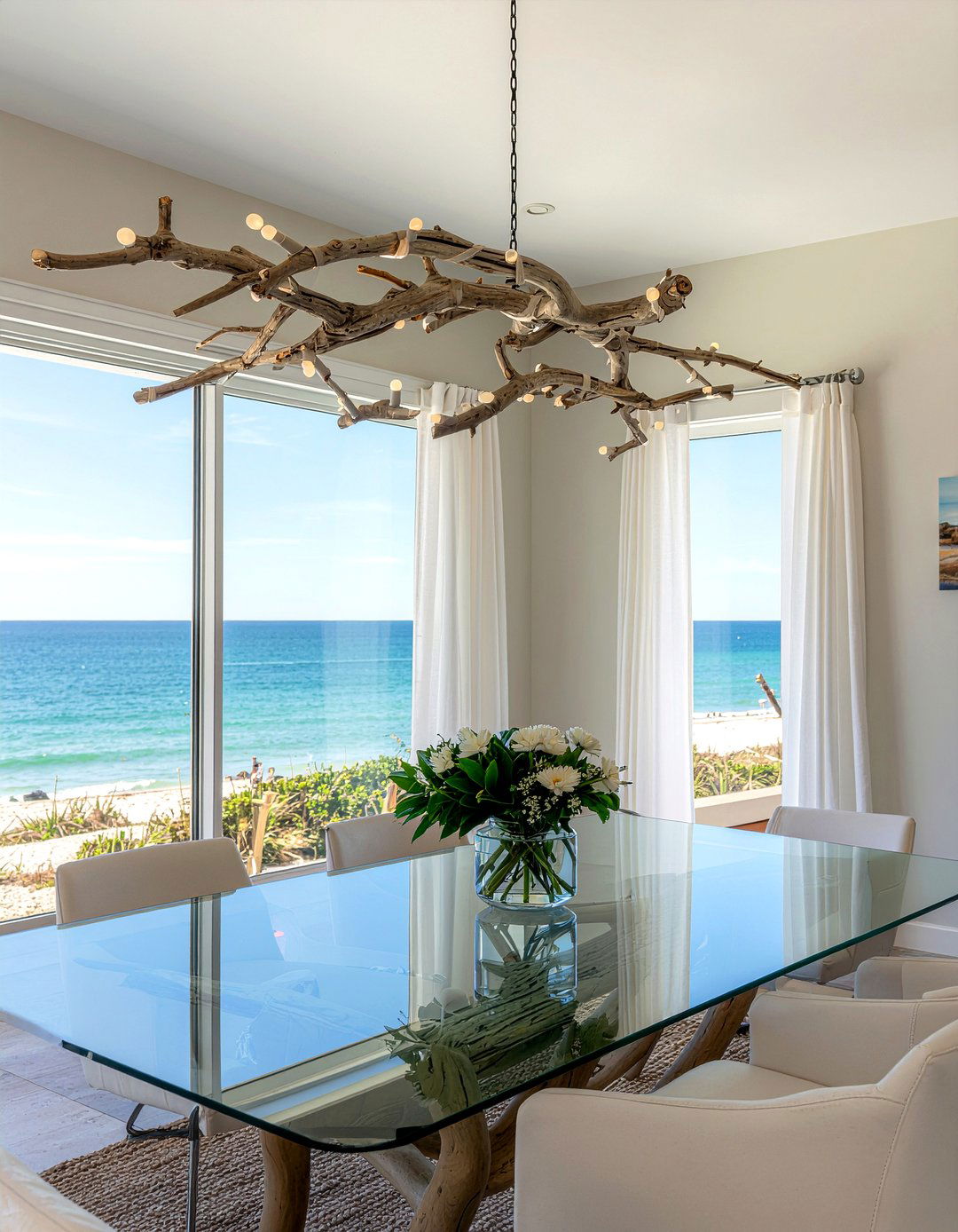 Driftwood chandelier dining room - 30 rustic chandelier dining room ideas