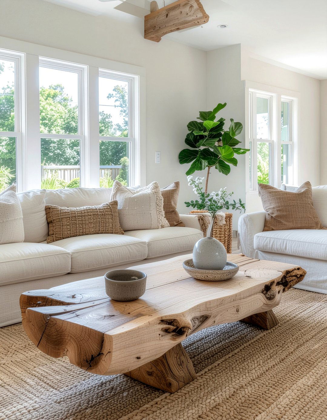 Driftwood living room - 30 ocean themed living room ideas