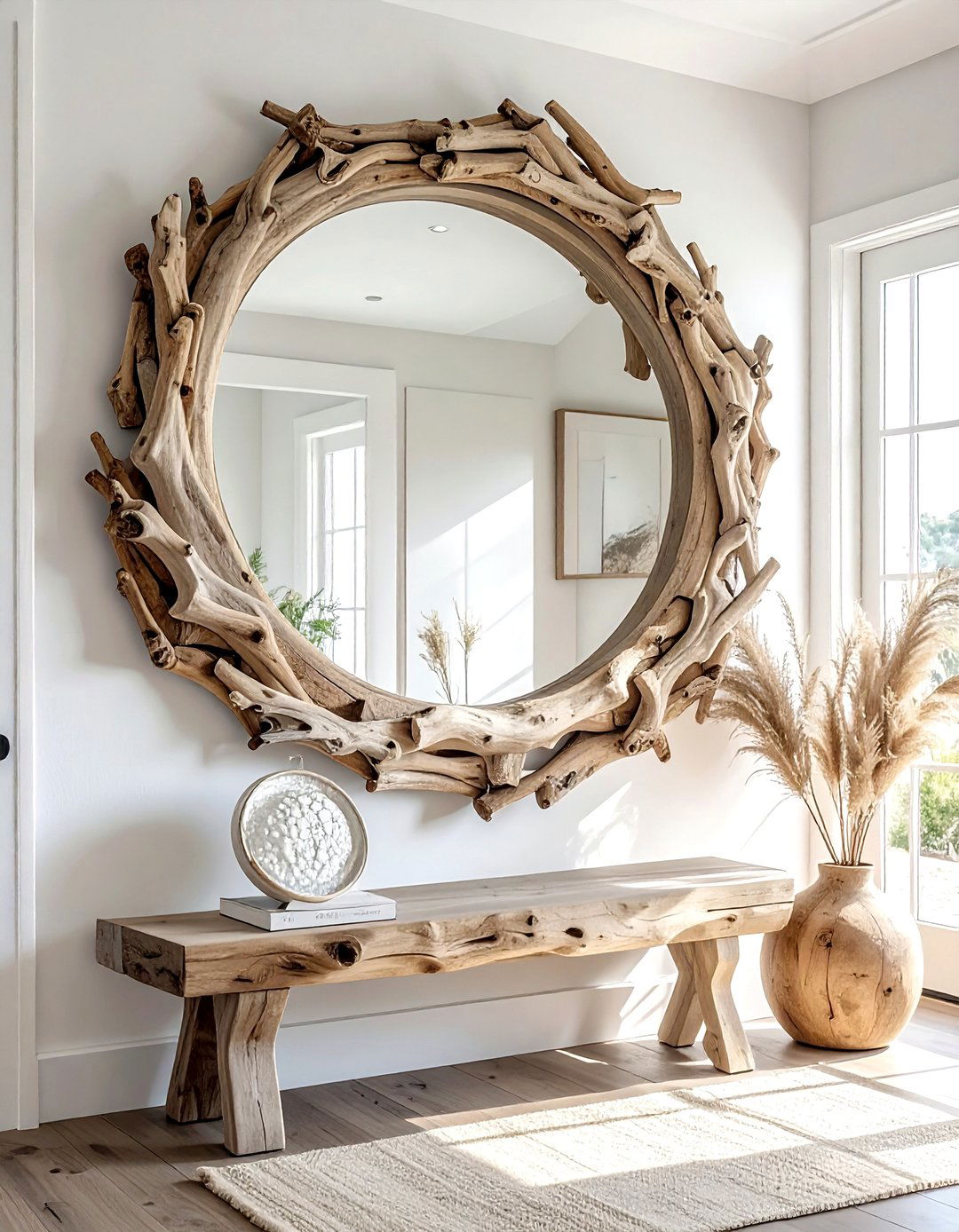 Driftwood mirror frame - 30 handmade decor ideas