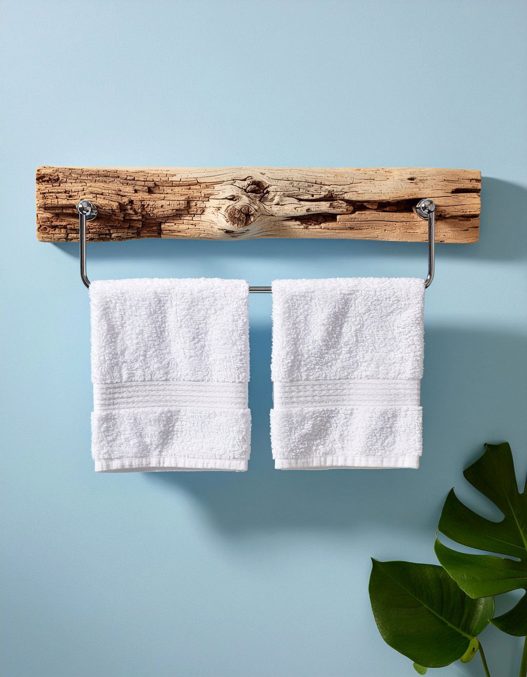 Driftwood towel hook - 30 reclaimed material bathroom ideas