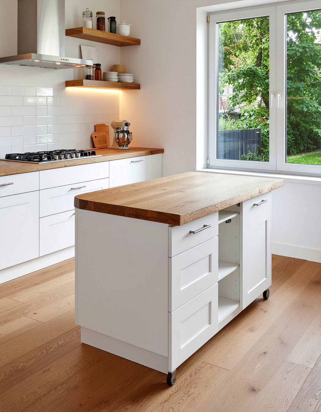 Drop Leaf Kitchen Island - 30 DIY kitchen island ideas