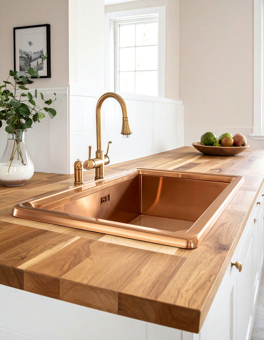 Drop in copper sink - 30 copper sink kitchen ideas