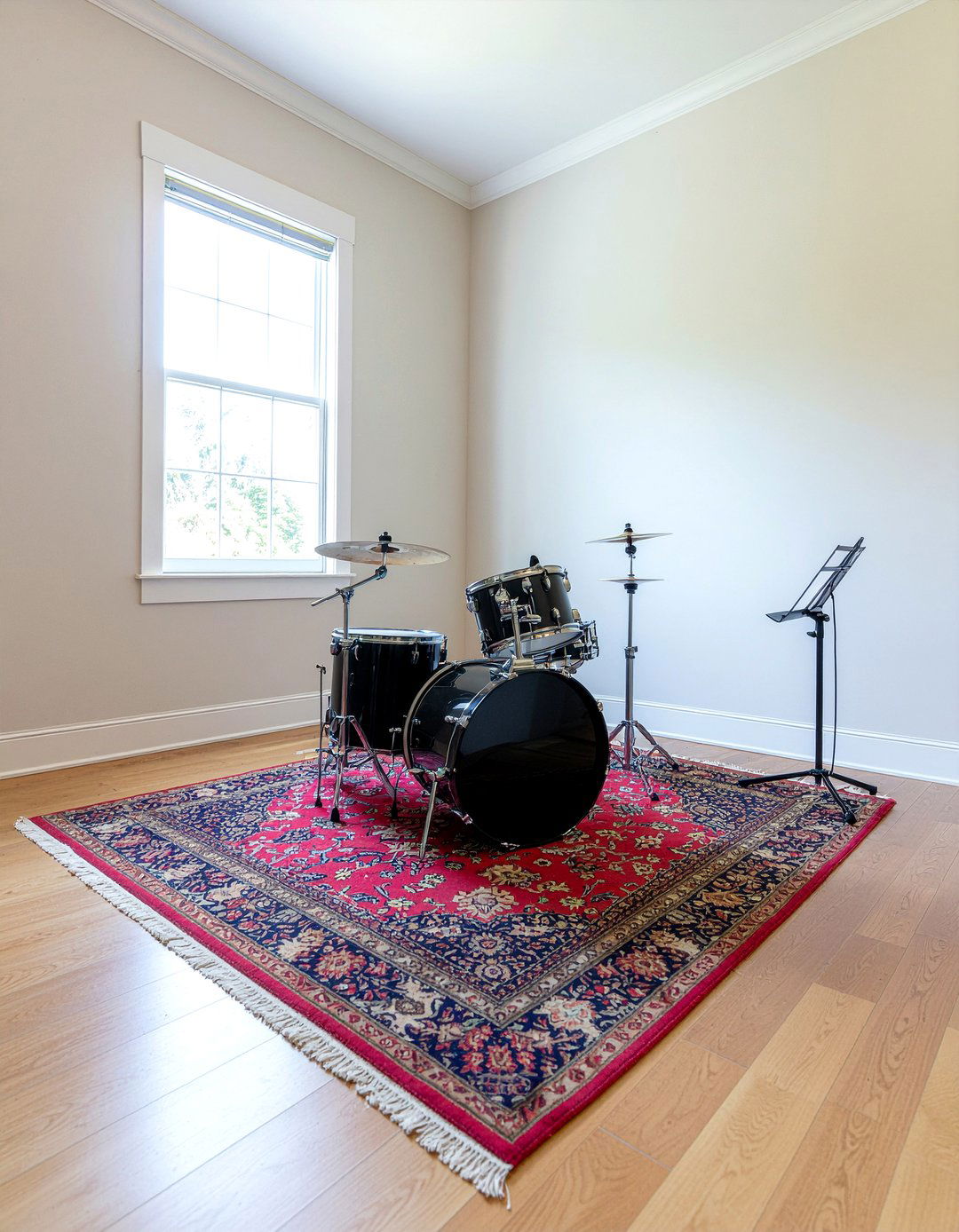 Drum kit corner - 30 music themed bedroom ideas