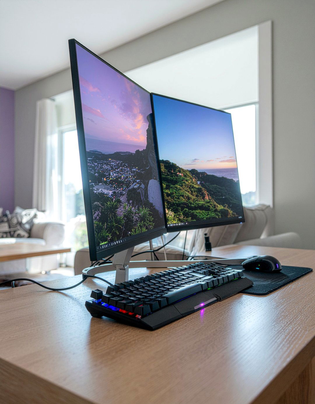 Dual Monitor Setup - 30 game room living room ideas