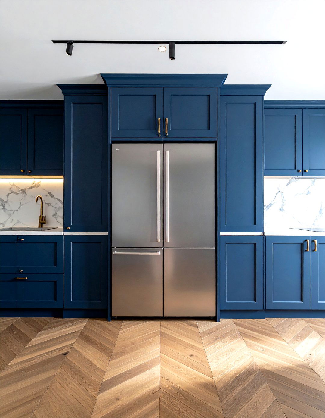 Dual Refrigerator Columns - 30 symmetrical kitchen ideas