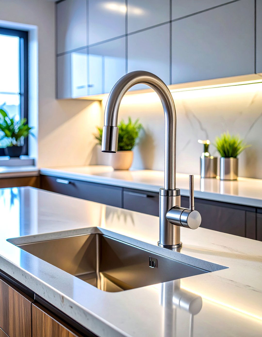 Dual Sensor Kitchen Faucet - 30 touchless faucet ideas