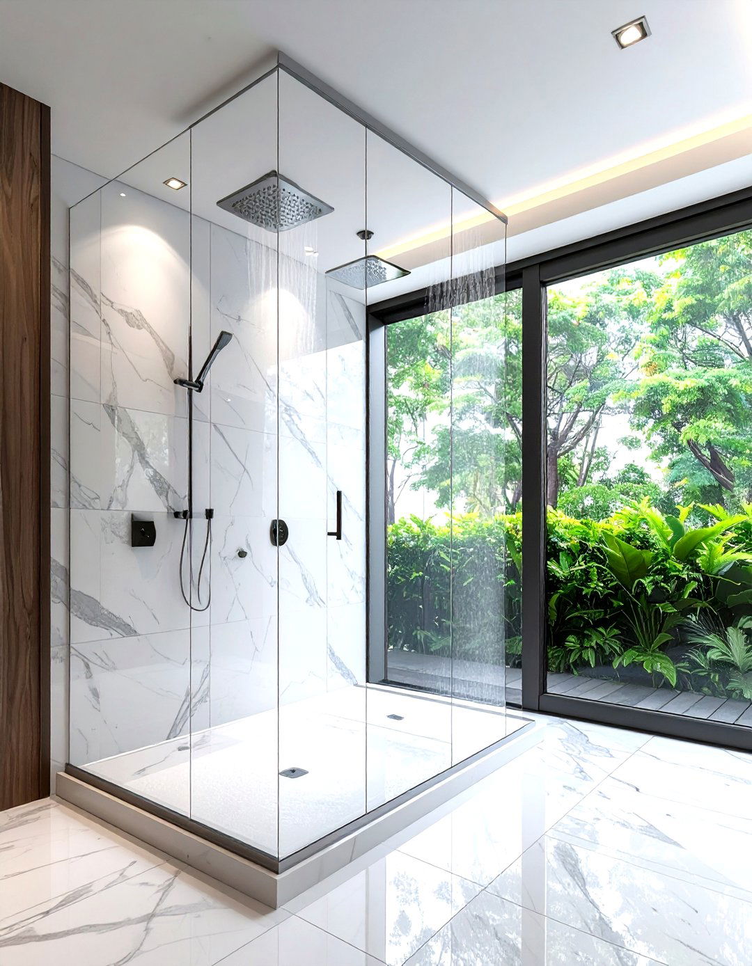 Dual Shower Head Bathroom - 30 model home bathroom ideas