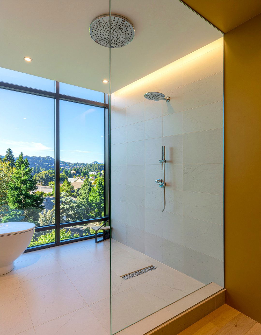 Dual Shower Heads - 30 bedroom ensuite ideas