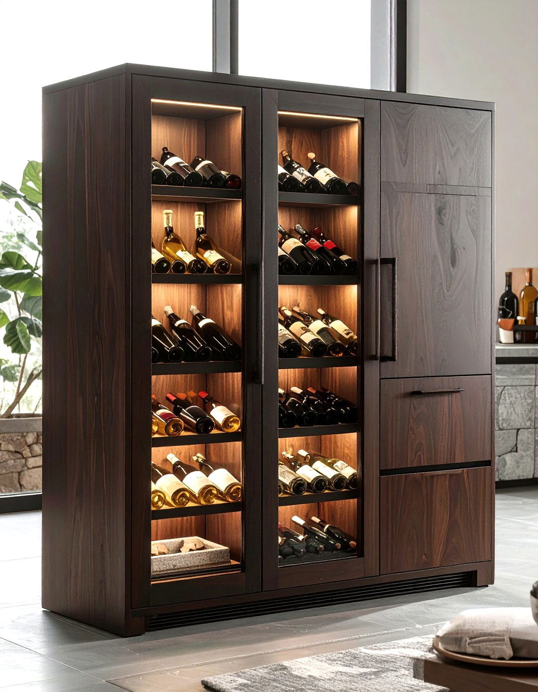 Dual Zone Wine Cooler - 30 outdoor kitchen refrigerator ideas