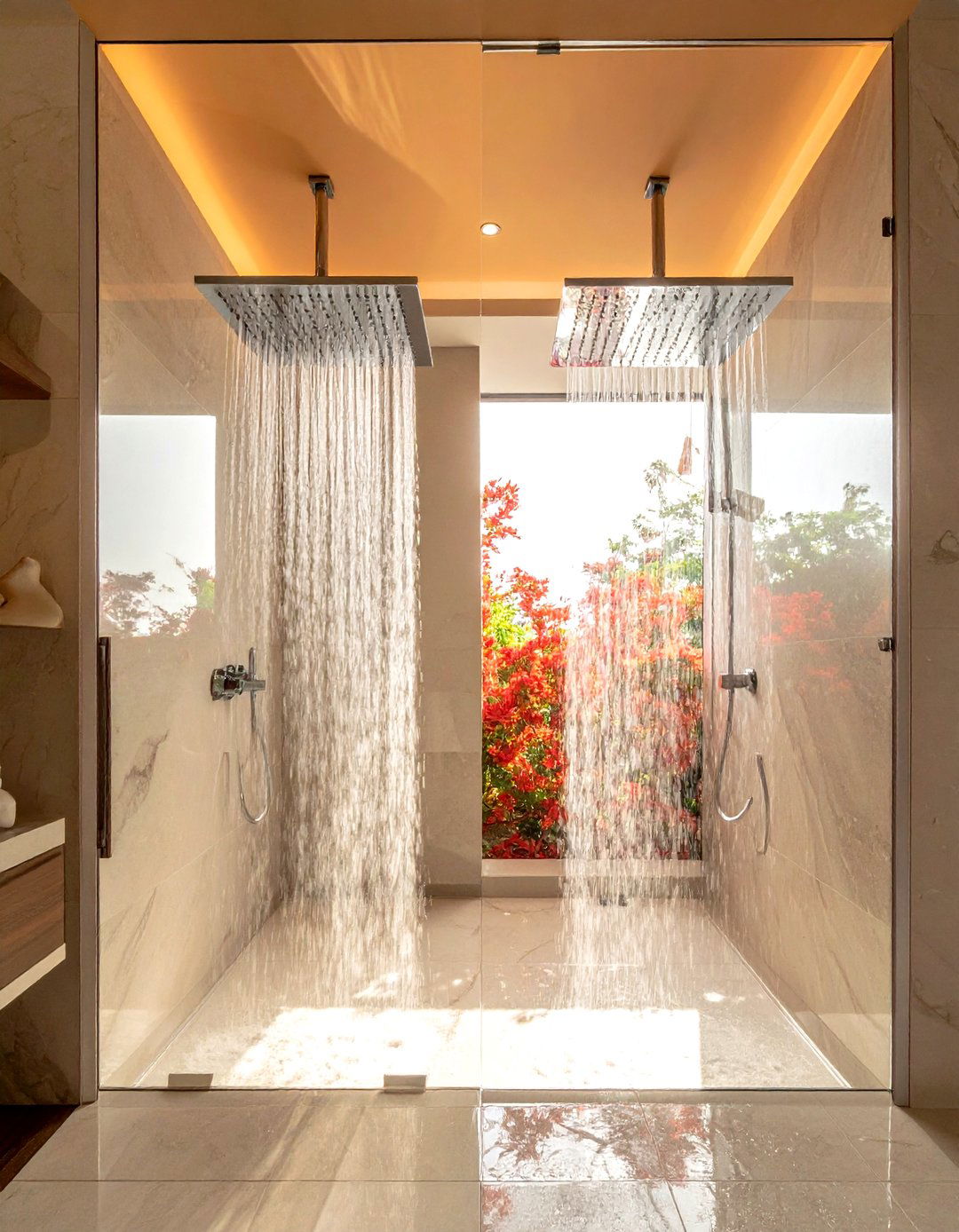 Dual shower head setup - 30 bathroom reconfiguration ideas