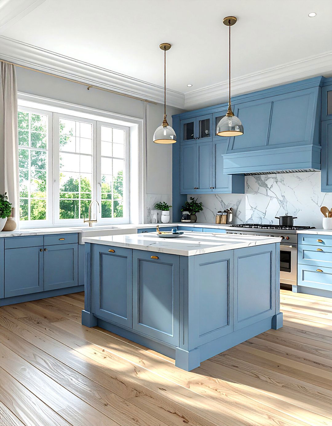 Duck egg blue kitchen - 30 Georgian kitchen ideas