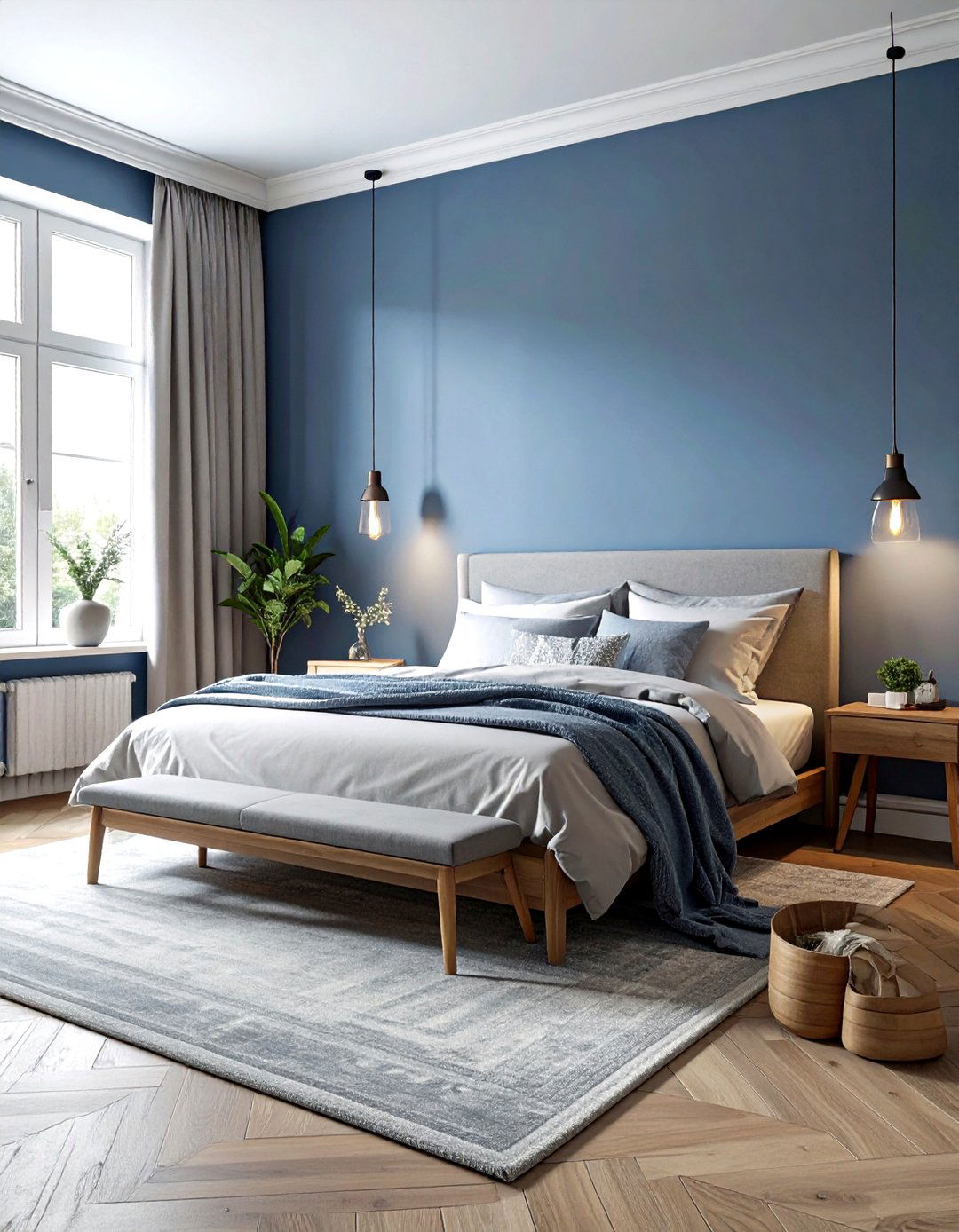 Dusty Blue Bedroom - 30 contemporary blue bedroom ideas