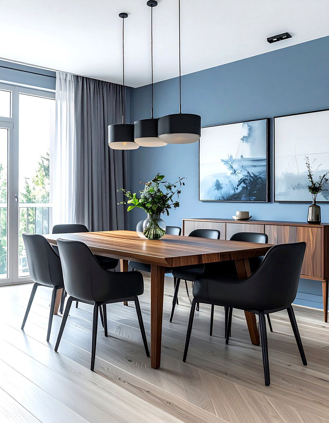 Dusty Blue Dining Room - 30 cool blue dining room ideas